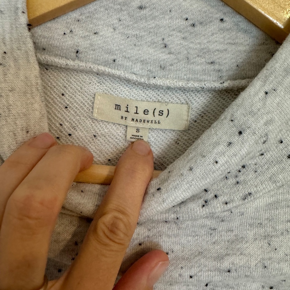 Madewell sweater, light grey, size small, mock turtleneck - Picture 4 of 7